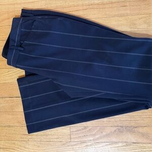 Express Navy Pinstripe Trousers